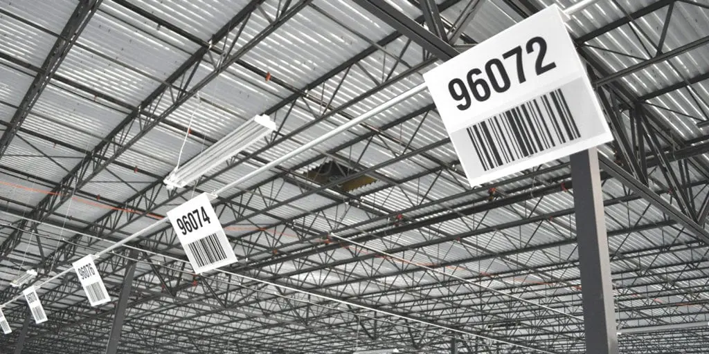 Warehouse Barcode Signs