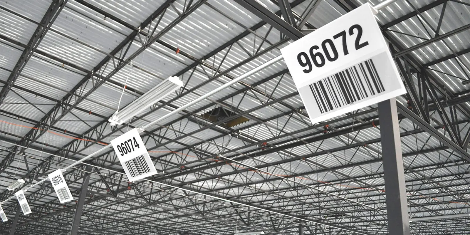 Warehouse Barcode Signs