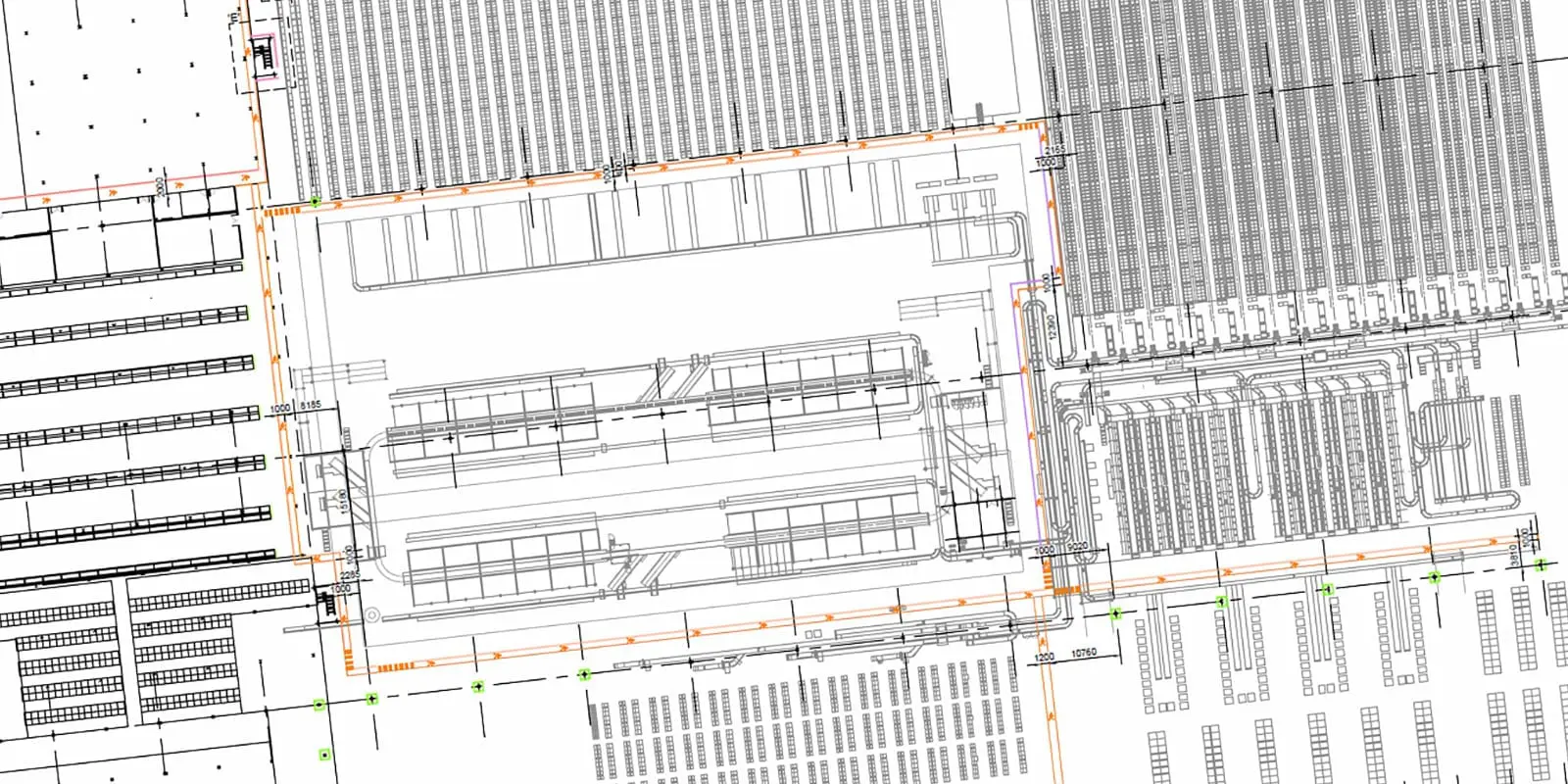 Warehouse Line Striping Drawing