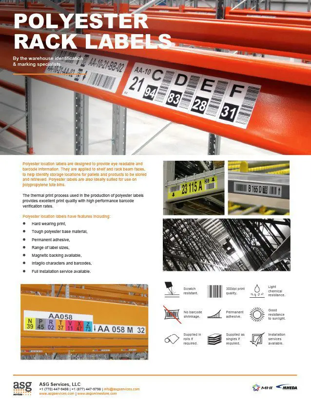 Polyester Rack Labels Info Sheet