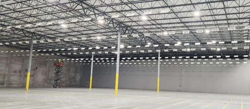 Barcode sign installation in new warehouse