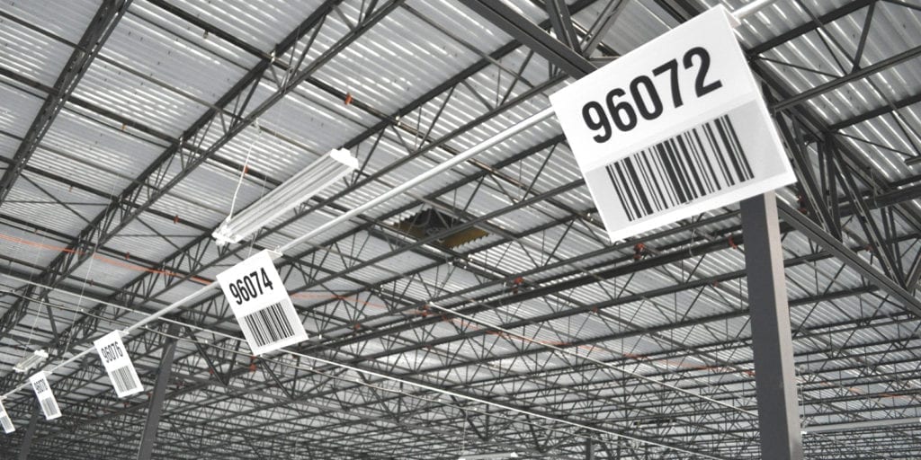 Warehouse Barcode Signs