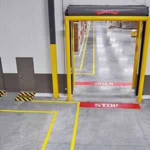 Line Striping Door Barrier