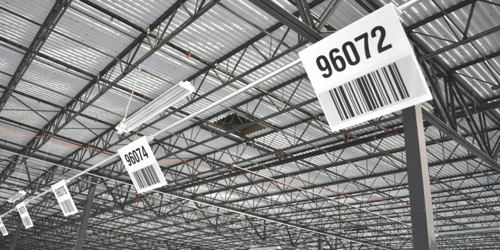 Warehouse Barcode Signs