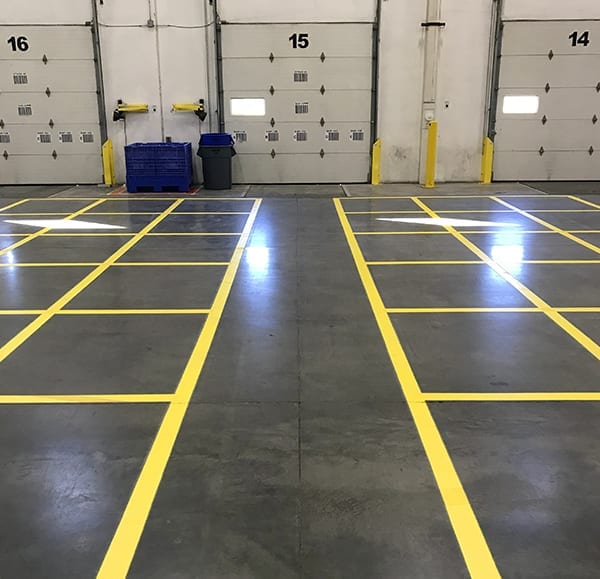 Shot Blast Floor Painted