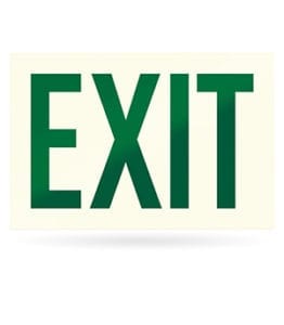 Green Exit Sign