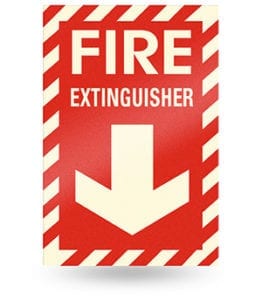 Red Fire Extinguisher Sign