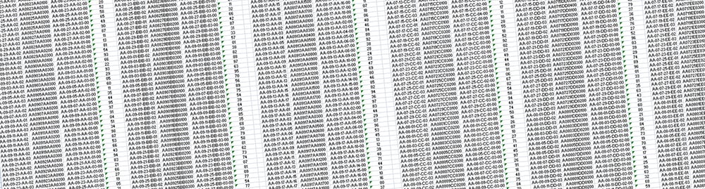 Warehouse Numbering Data