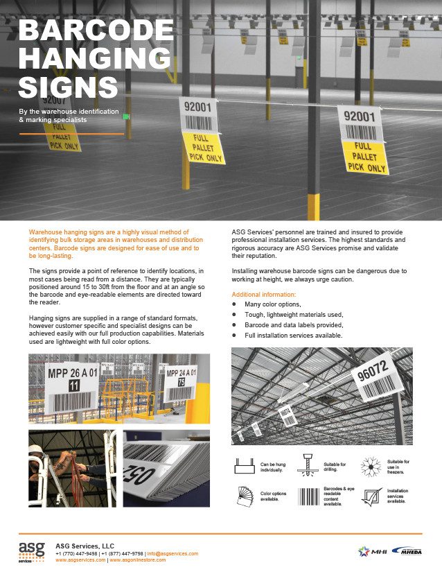 Barcode Hanging Signs Info Sheet